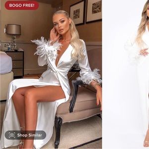 Pink silk floor length cocktail gown